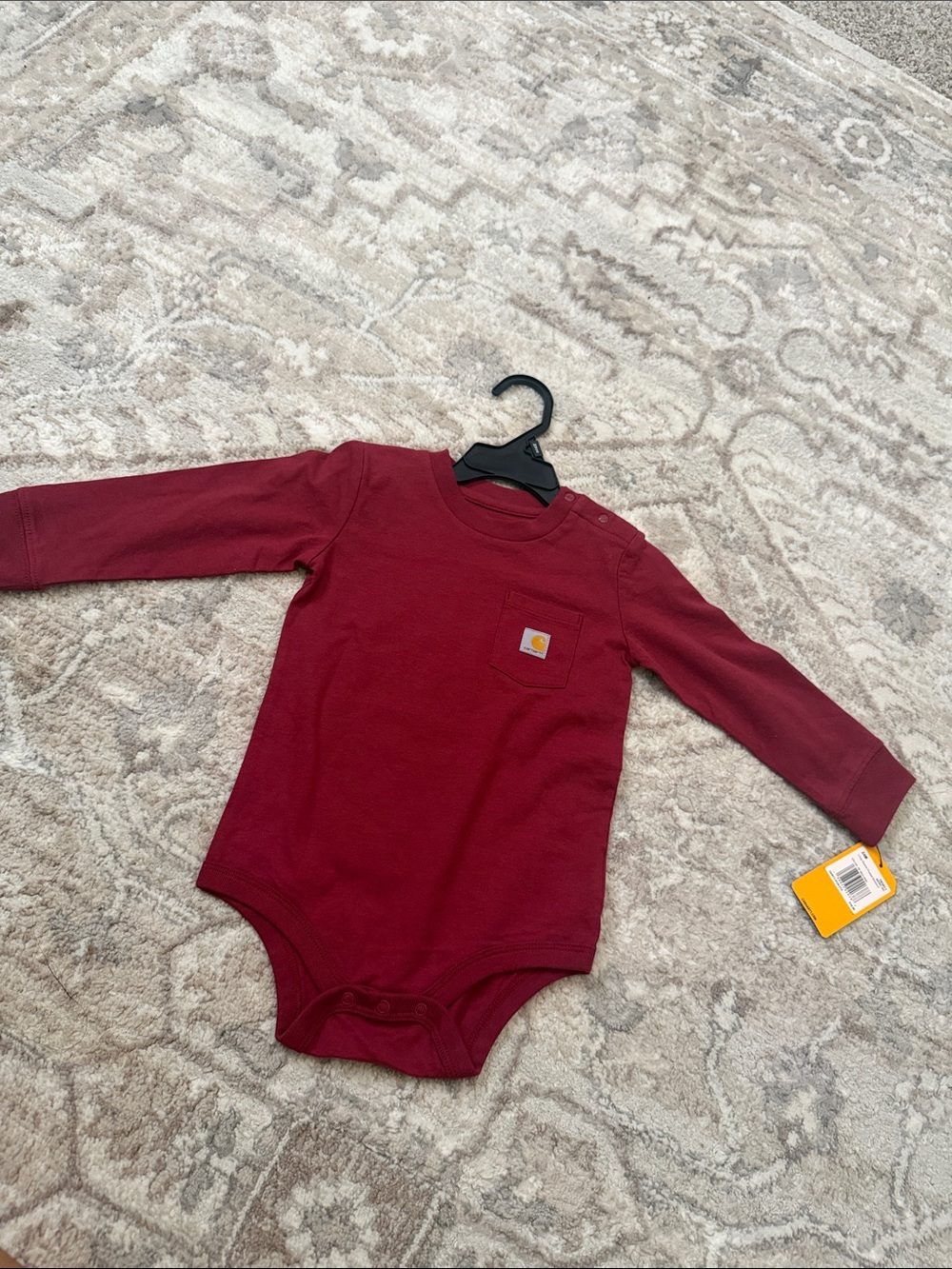 Carhartt Baby Long-Sleeve Bodysuit - Deep Maroon